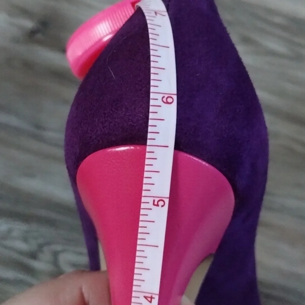 Charlotte Olympia Purple Pink Platform Pumps Heels size 35 US 5